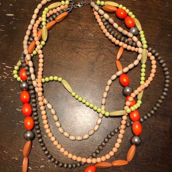 vintage layered beaded necklace - Picture 1 of 4